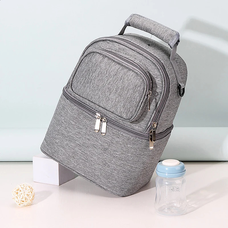 Moms bag milk storage breast pregnant womans cooler double-layer insulation fresh baby food backpack feeding bottle 250227