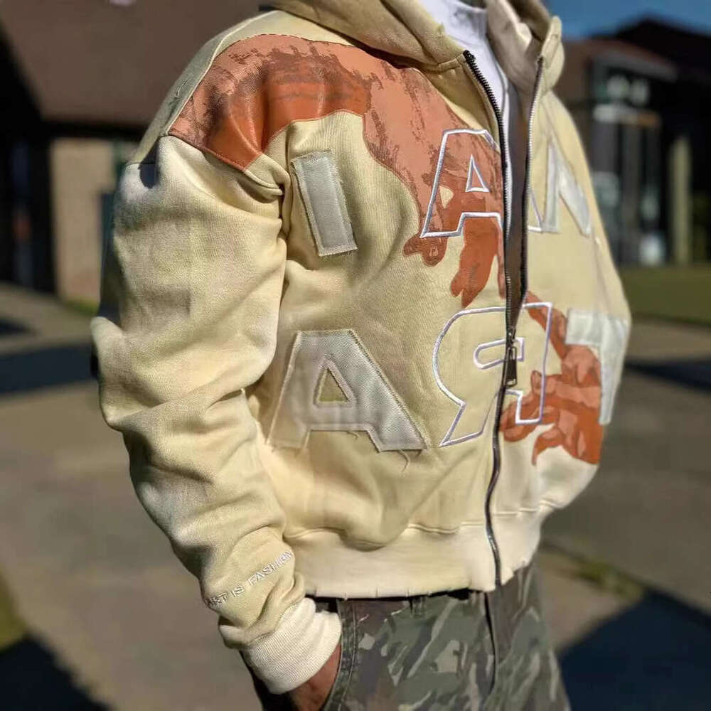 American street hip-hop Y2K Harajuku joins hands with colorful letter printed men's women's autumn and winter loose hoodies gift for man