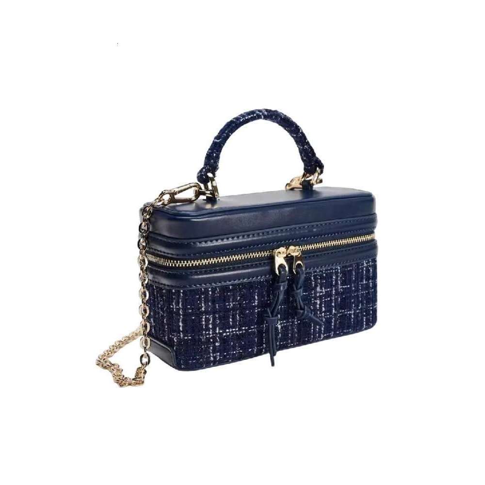 Women's Bags Vintage Elegant Woolen Box Square Chains Crossbody Shoulder Bag For Women New Brand Fashion Handbag