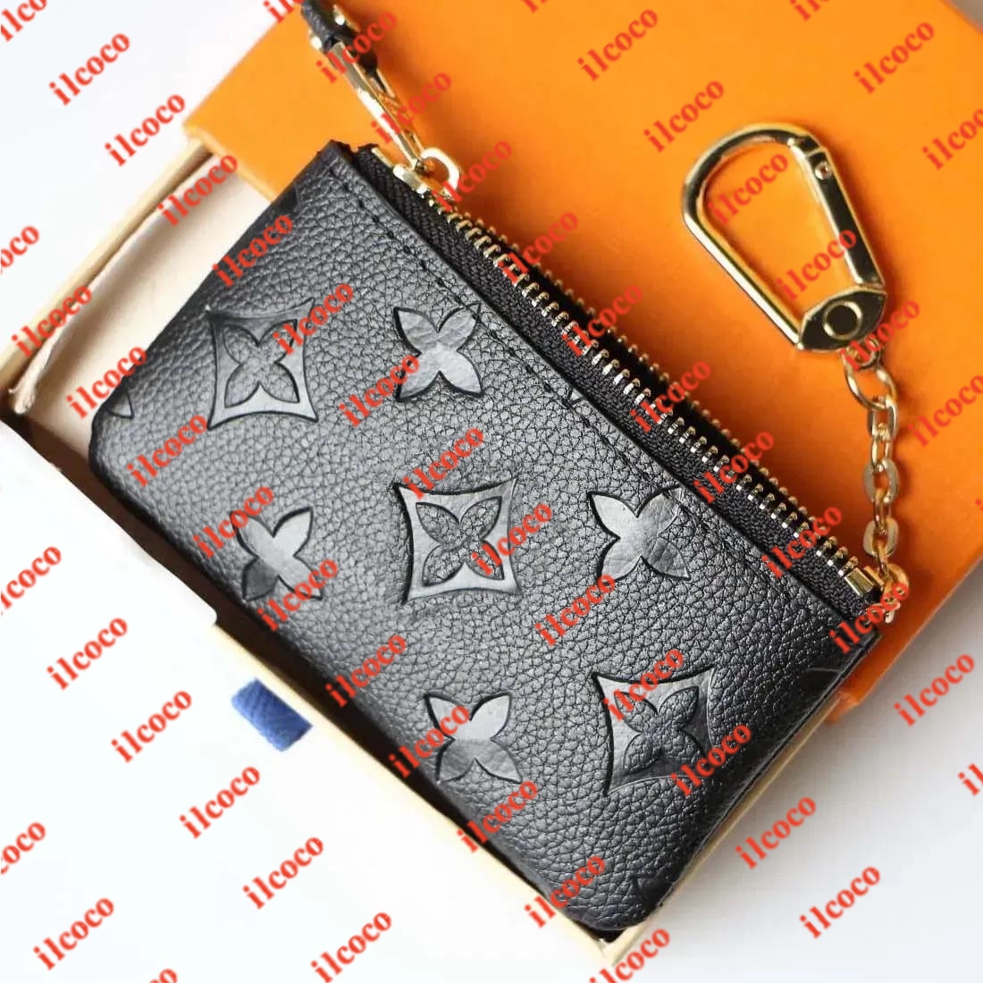 Designers luxurys Purses KEY POUCH POCHETTE CLES Women Mens Key Ring Credit Card Holder Coin Purses Mini Wallet Bag with box and dustbag M62650 M80879 01