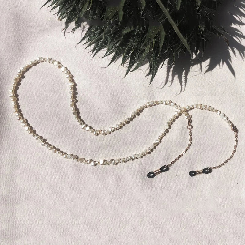 Moda Natural Freshwater Pearl Sunglasses Chain Real Irregular Pearl For Women Fashion Elegant Eyeglass Chain Spectacle Strap 250221