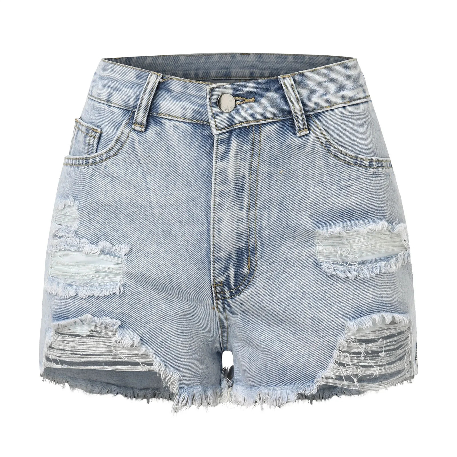 Womens jeans shorts Casual Summer Fashion Ripped Jeans pants with holes washed color HighWaisted Denim Shorts 2024 250228Z