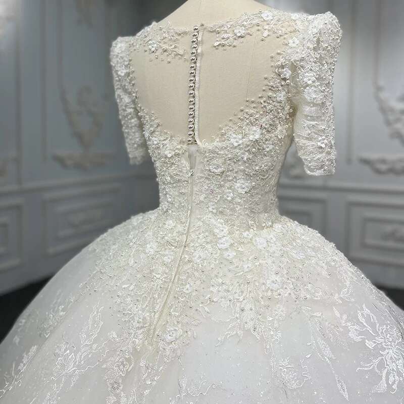 Classic Dresses 2025 Organza Ball Gown Neck Custom Wedding Suits For Women res dy9893 Bridal Dress