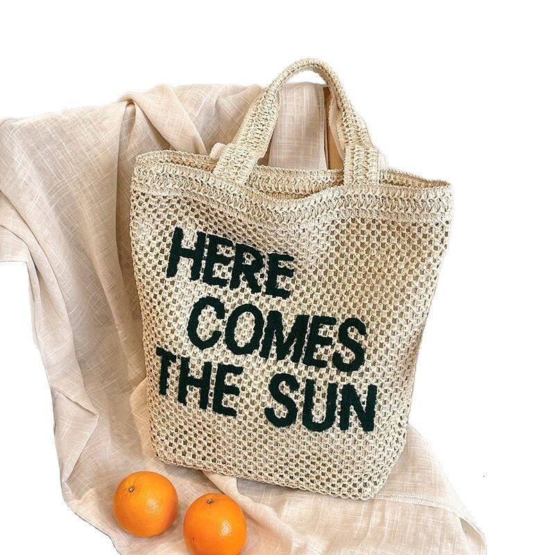 Large capacity straw woven bucket for women's 2025 summer new fashionable vacation beach trendy casual shoulder bag #swissmilitary