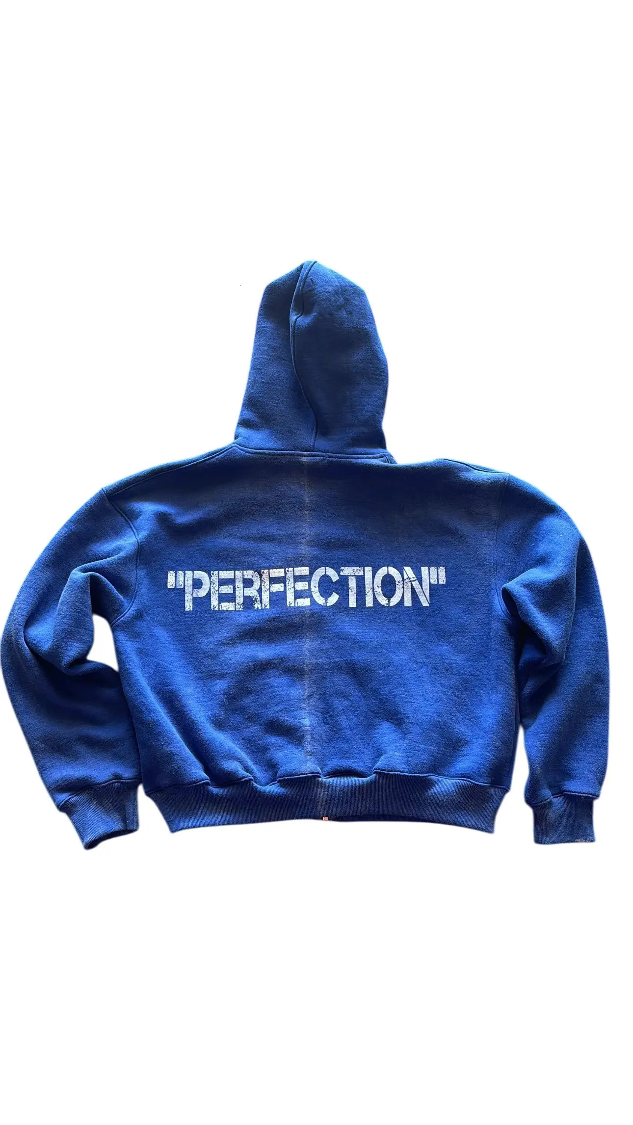 Blue 07 Hoodie Suit Y2k Drawstring Sports Pants Zipper Hip Hop Harajuku Couple Sweatpants High Street Retro Striped Embroidery 250225