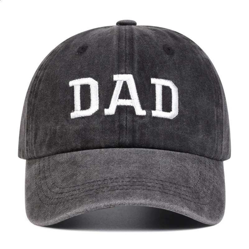 Unisex DAD MOM Letter Embroidery Wash Baseball Caps Spring and Autumn Outdoor Adjustable Casual Hats Sunscreen Hat 250218