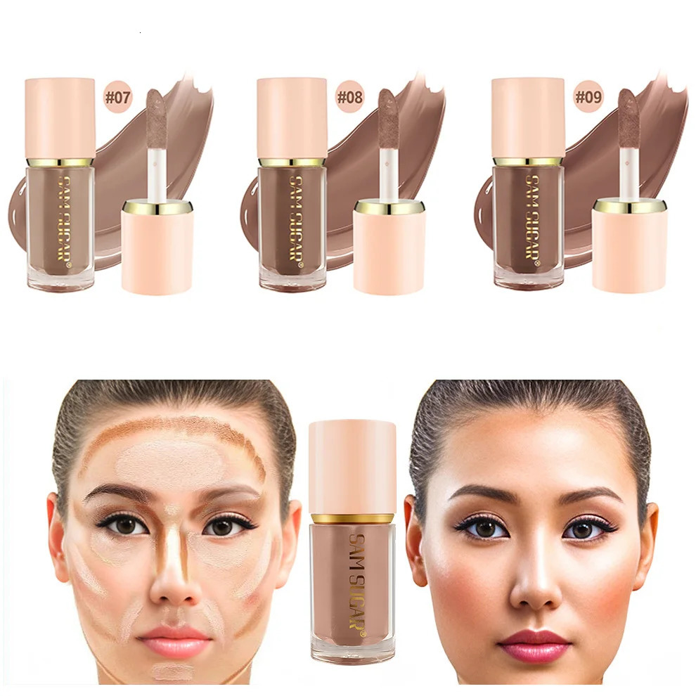 Liquid Contour Stick Natural Matte Bronzers Highlighters Shadow Waterproof Contouring Vface Shaping Brightening Rouge Makeup 250219