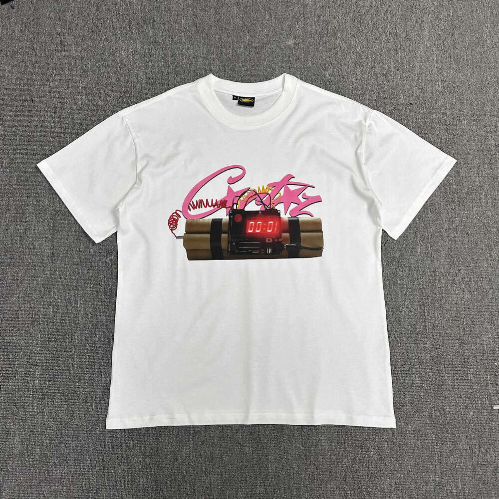 High street style hip-hop casual T-shirt for men and women, half sleeve fashion, summer new style, letter cartoon printed short sleeved shirt