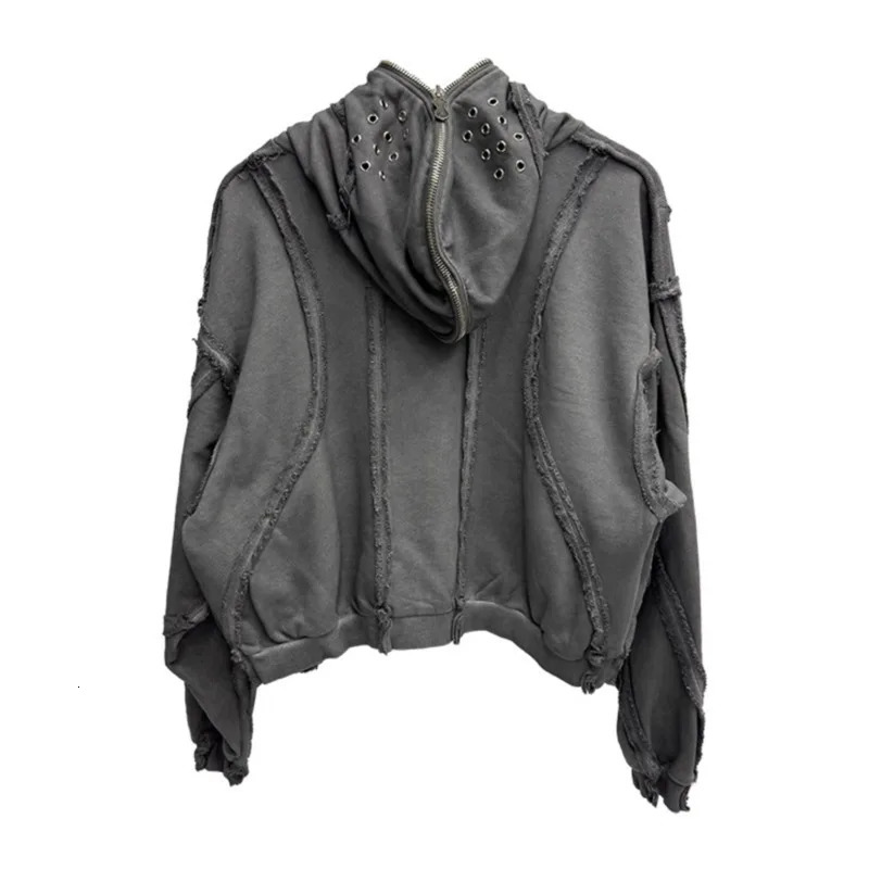 PFNW Worn Out deconstructs mens sportswear cardigan mens high street niche masked hooded sweatshirt spring trend 28W2570 250225