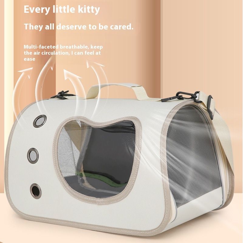 Pet Portable For Going Out Crossbody Car Small Breathable Large Capacity Side Opening Single Shoulder Cat And Dog Bag