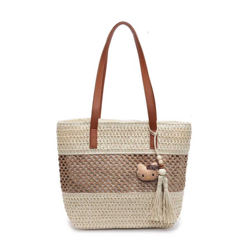 Summer Seaside Leisure Vacation Large Capacity for Women 2025 Fashion Straw Tote Simple Handheld Shoulder Bag #swissmilitary