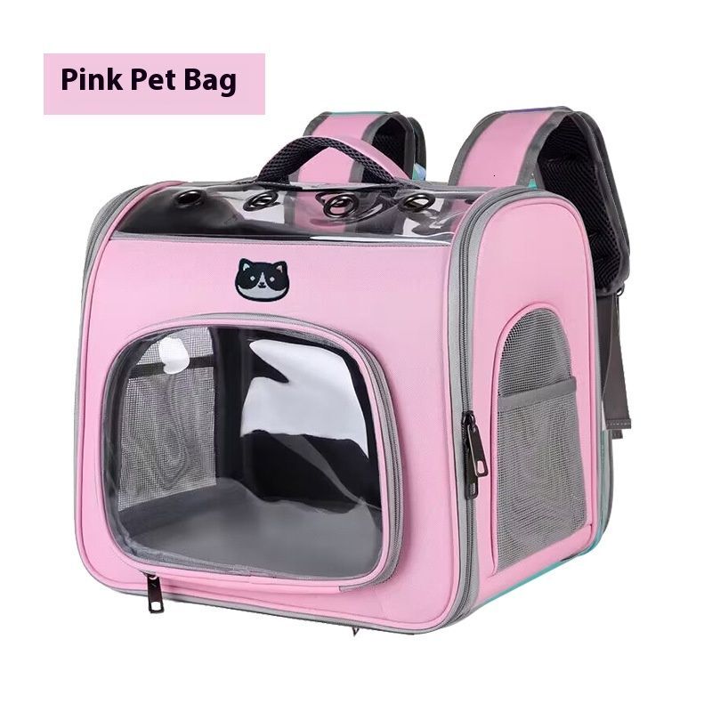Pet New Solid Color Casual Trend Portable Dog Bag Large Capacity Breathable Cat Backpack