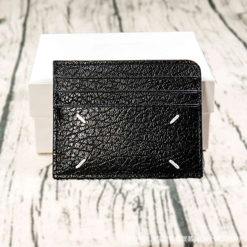 Classic wallet with loose change clip layer and cowhide leather four corner ing card bag