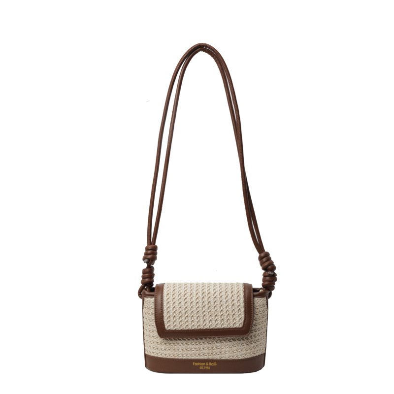 Seaside vacation 2025 summer new women's woven with fresh feeling crossbody fashionable rainbow color western-style small bag #swissmilitary