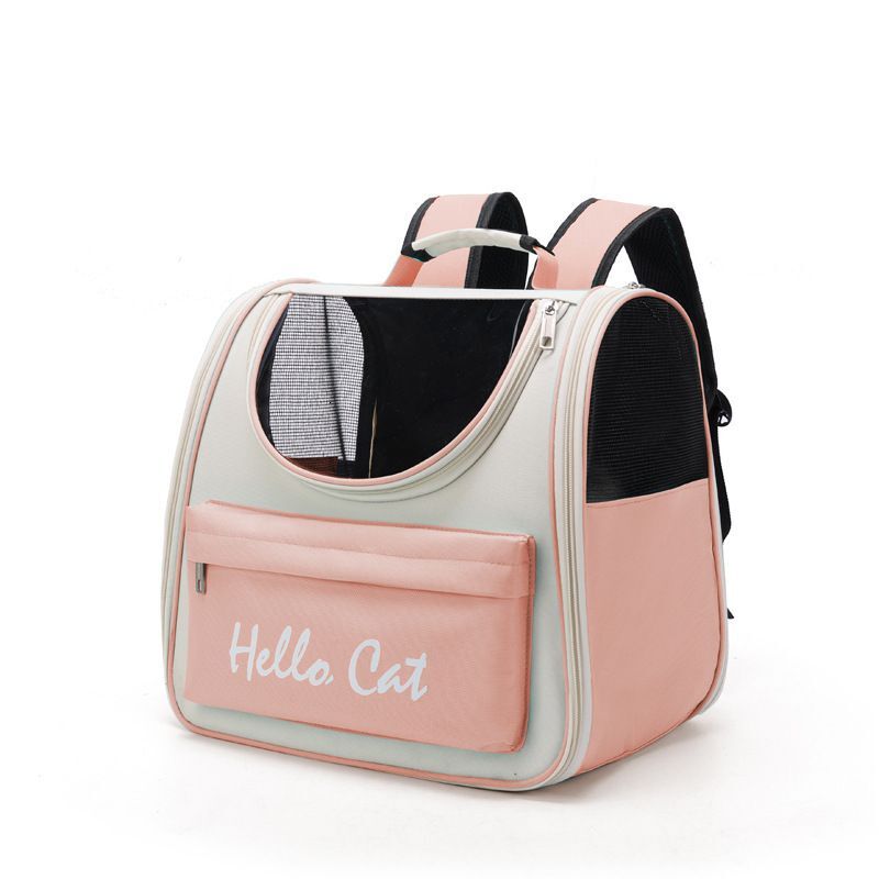 Cat Outdoor Portable Dog Large Capacity Fashionable Letter Backpack Comfortable And Breathable Pet Bag