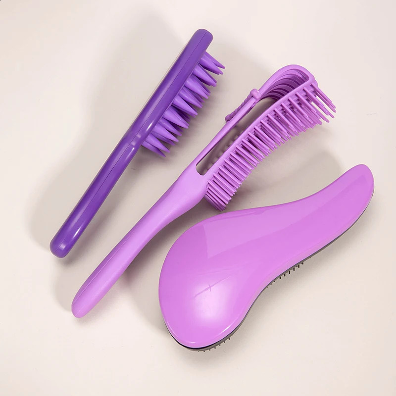 3pcs/set Hair Brush Detangling Brush Hair Comb Scalp Massage Comb Detangler Brush for Styling Curly Hairdressing Salon Care Tool 250228