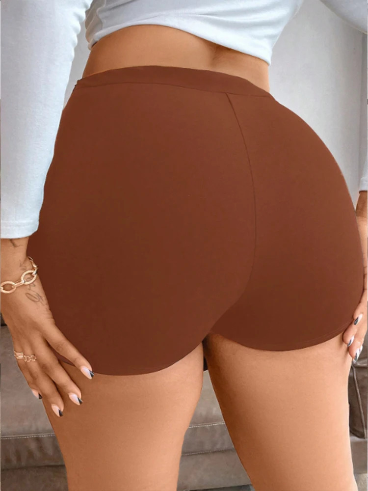 Plus size womens high waisted pleated buttons skiing asymmetrical shorts bandages spicy style summer choice 250228Z