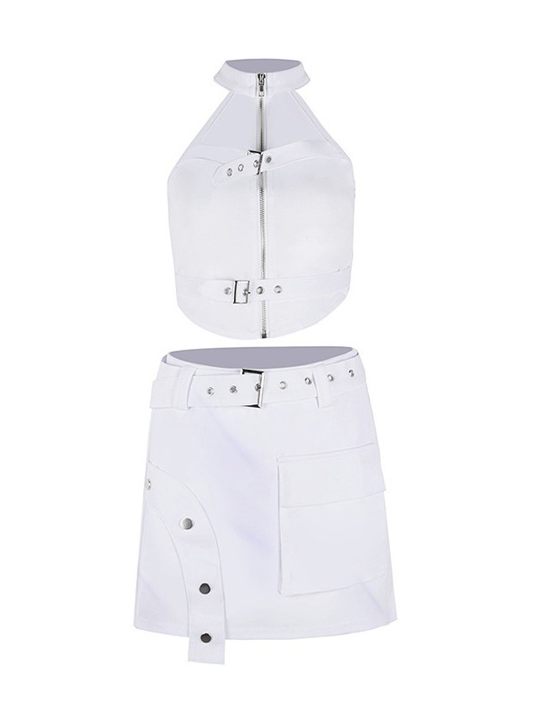 Two Piece Dress Girls' Performance Clothing Korean Dance Jazz Dance Sexy Group Practice Singing Costume Set