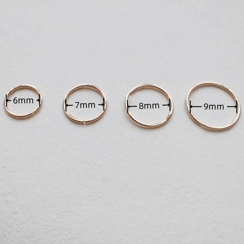 GOLDtutu 14K Gold Simple Nose Hoop Ring for Men and Women Small Nose Piercings Au585 kj468 250227