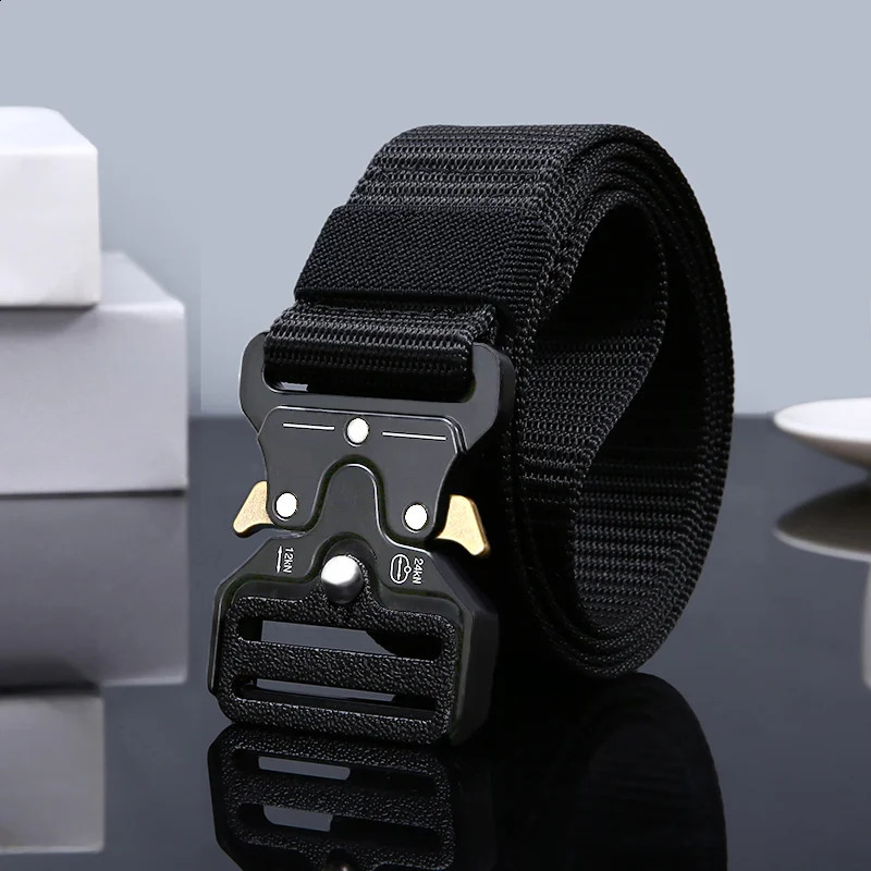 5pcs Versatile Mens Tactical Belts - Durable Adjustable - for Outdoor Hunting Sports Enthusiasts 250221