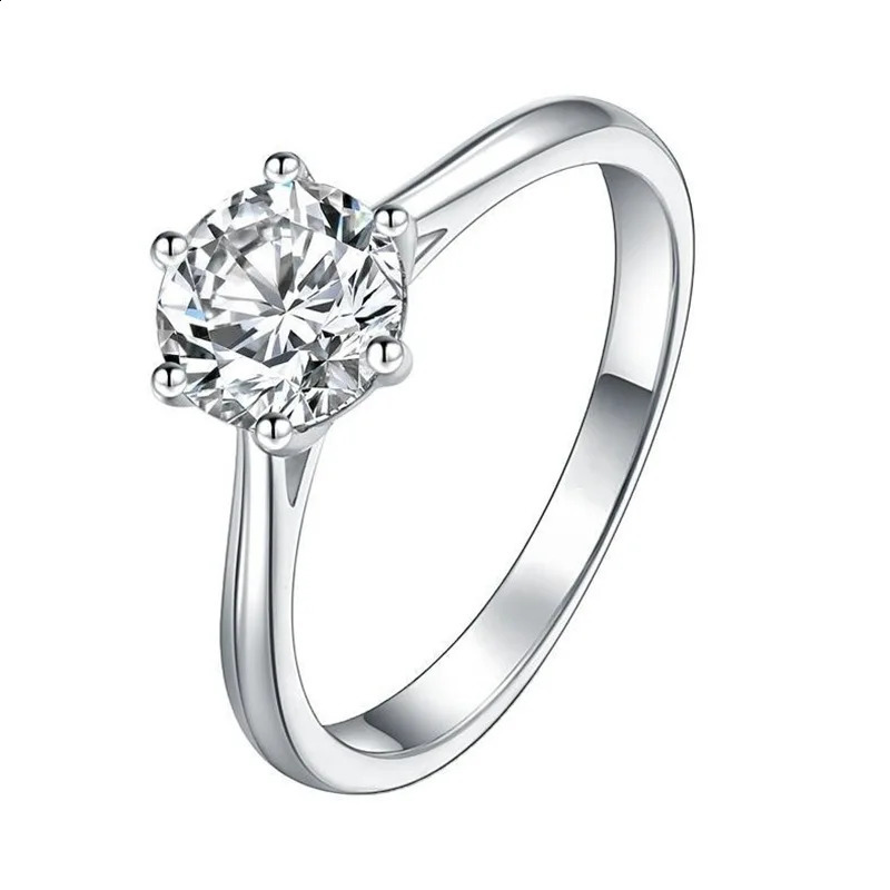 Smyoue 0.3/0.5/0.8/1/2/3CT GRA Certified Wedding Rings for Women Sparkling Gemstone 100% 925 Sterling Silver Jewelry 250219