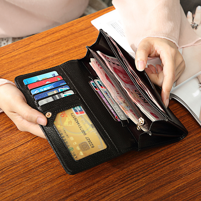 New leisure Long Style with trend Simple Fashion Buckle Designer Women s Large Capacity Handbag Wallet Clip Trendy Zero Wallet