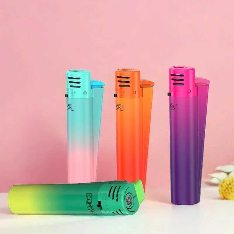 Spain Clipper Lighter Windproof Flame Nylon Jet Lighter Butane Gas Torch Lighter Smoking Gift For Men Cigarettes Accessories X250228