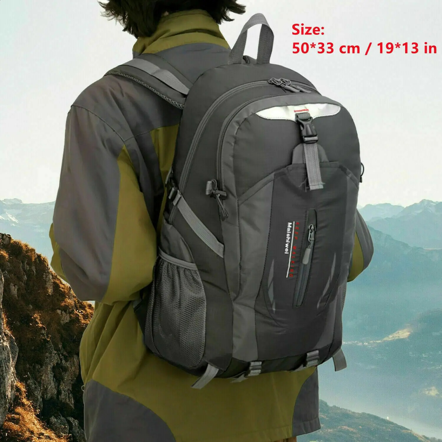 Ship from US Backpack School Laptop Bag Travel Camping Hiking Rucksack Office 250304FBB