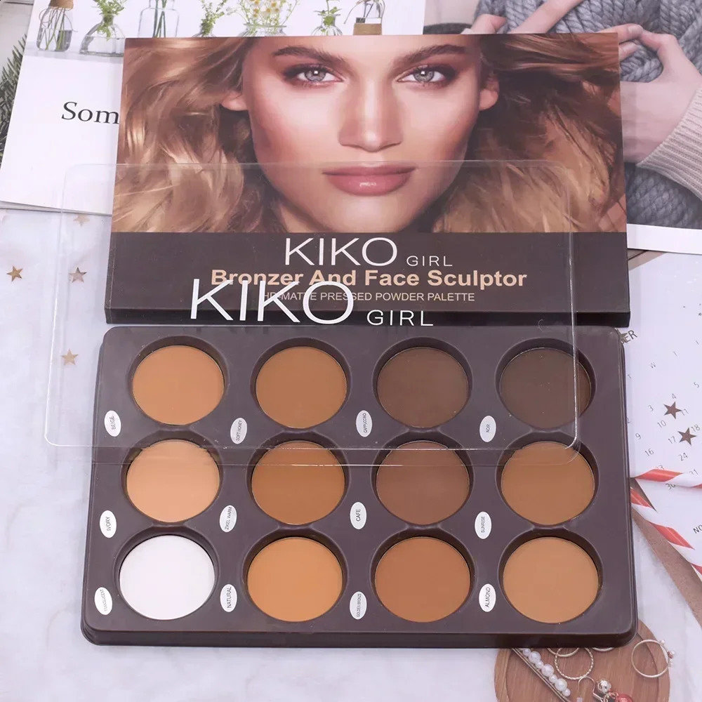 12 Colors Make Up Contour Palette Face BronzerMake Up Highlight Face Sculpting Matte Contour Palette Bronzer Powder 250214