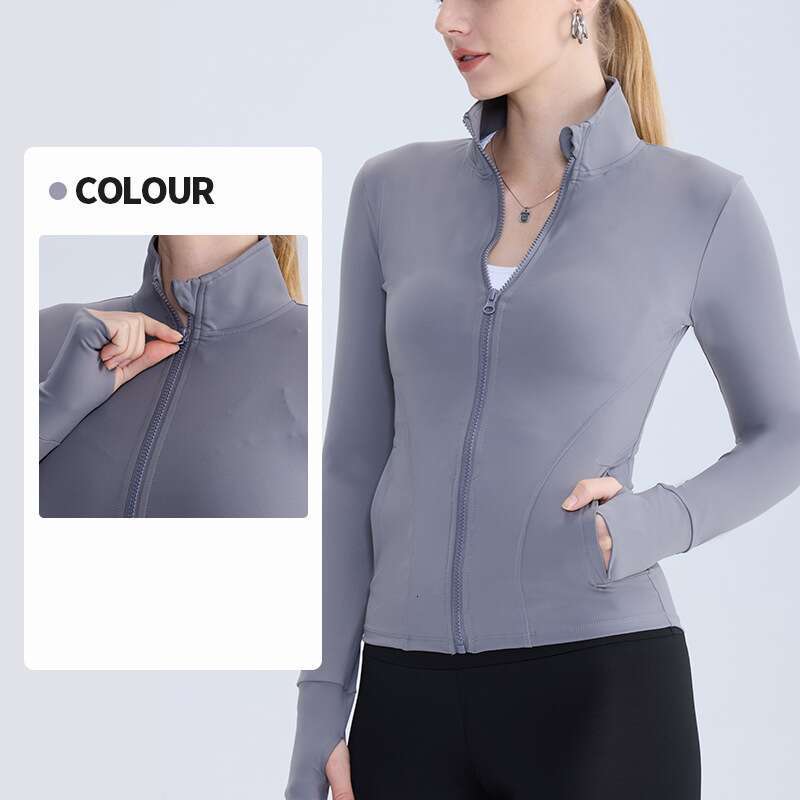 Spring/Summer Yoga Coat Women's European and American Zipper Pocket Sports Top Running Fiess Cardigan 2025 New Casual Versatile Fashion Clothing