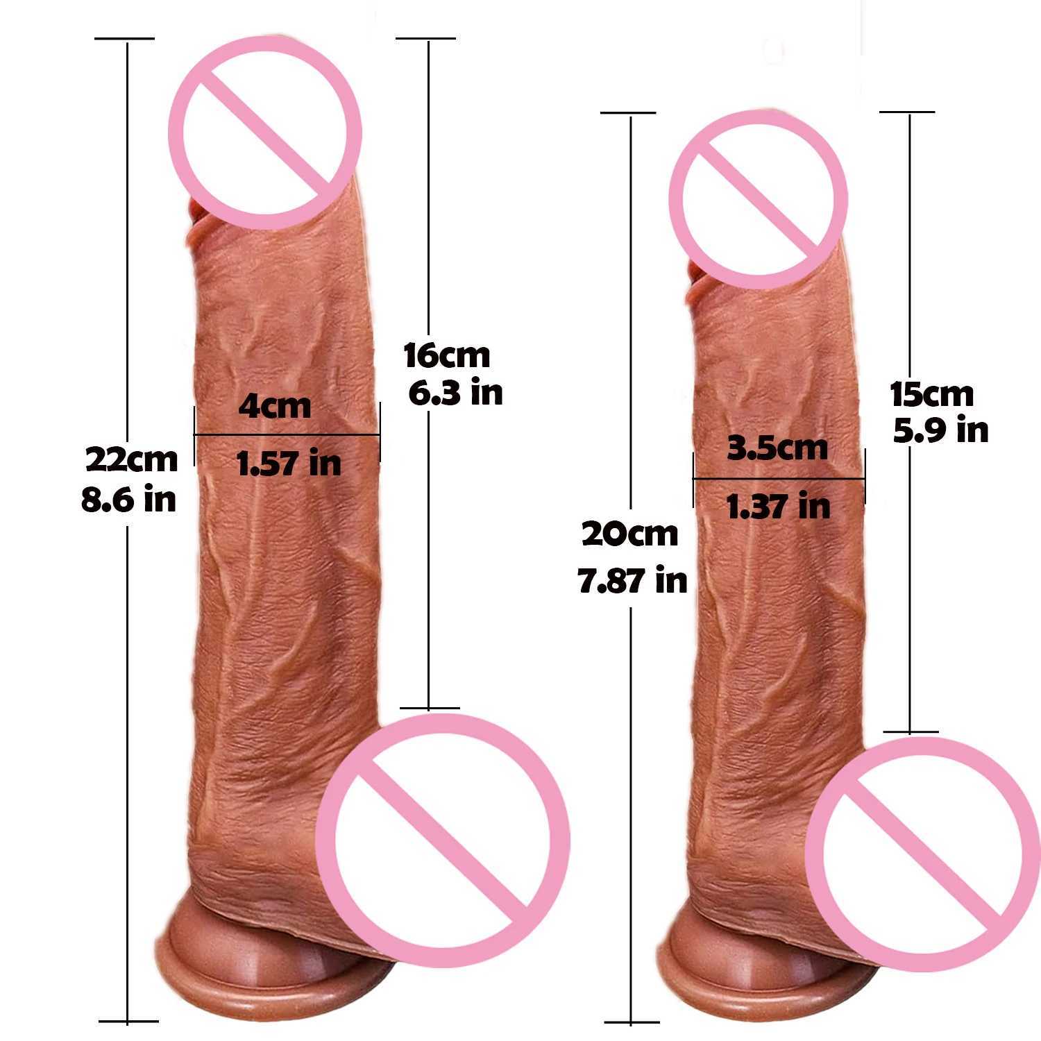 Realistic Dildo penis vibrator heated Telesic rooster silent dick butt plug mature female anal plug fake penis sex toyW250228