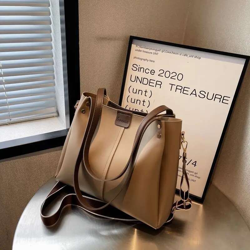 Large Capacity Tote Girls Hundreds Of Commuter Handbag Ladies Solid Colour Shoulder Crossbody Bag Car Ing Craft