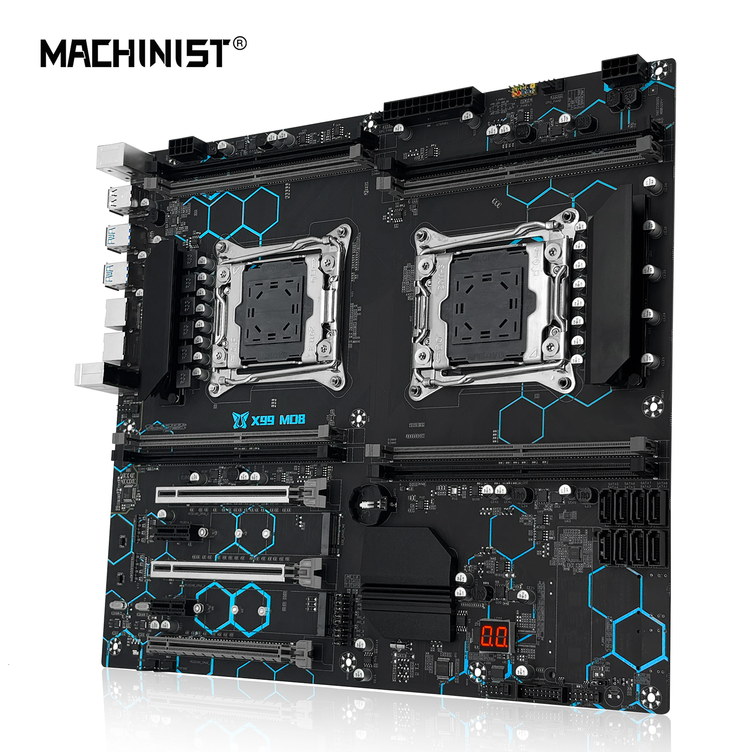 MACHINIST X99 Kit Motherboard LGA 2011-3 Xeon E5 2690 V4 Dual CPU Processor Set ECC DDR4 4*16GB 2133mhz RAM Memory E-ATX MD8