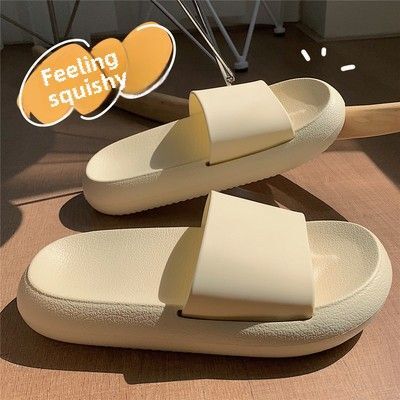 2025 New Thin Striped Anti Slip Thick Sole Fashionable And Rich Slippers For Men And Women Summer Indoor And Outdoor Beach Sandals
