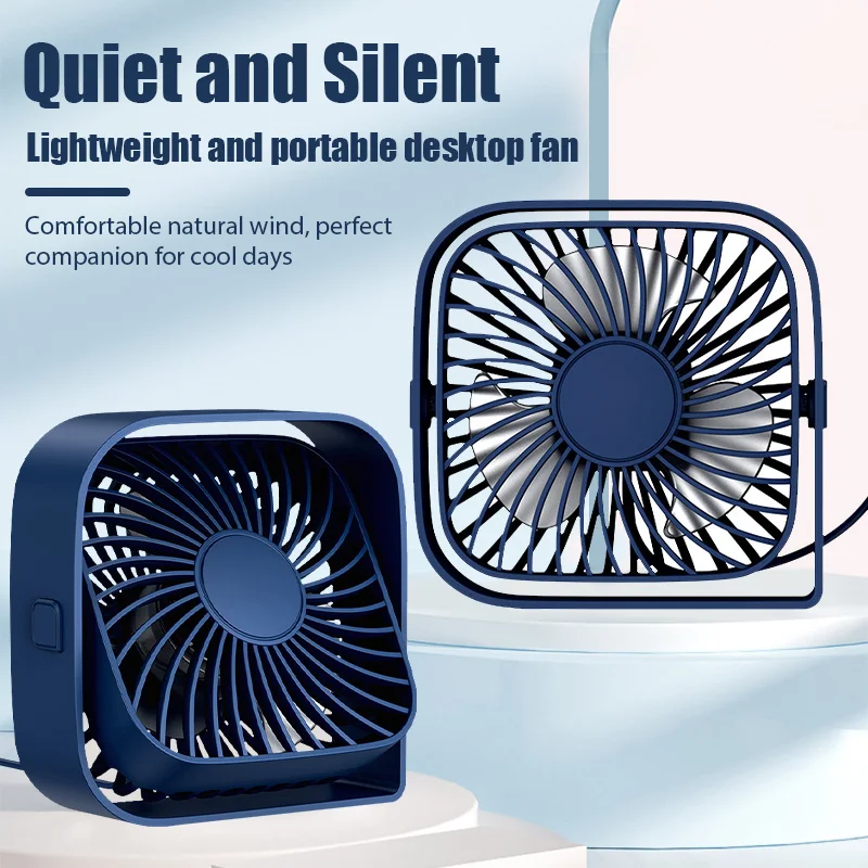 USB Desk Fan 360° Rotatable Head Mini Table Electric Fan Home Office Room Desktop fan Portable Air Cooler Strong Wind ventilador