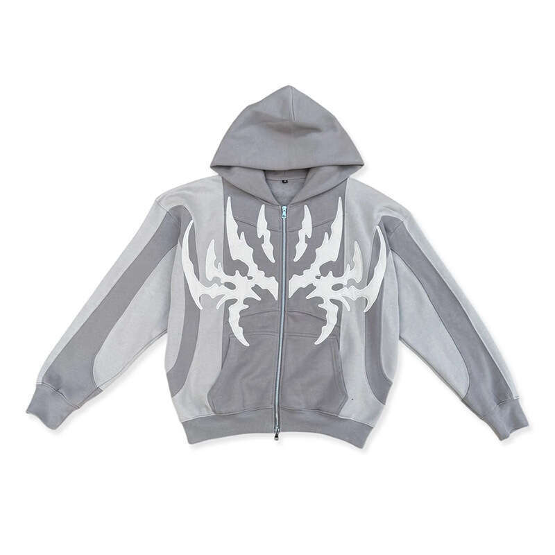 Gothic hip-hop punk style patchwork hoodie casual top gift for man