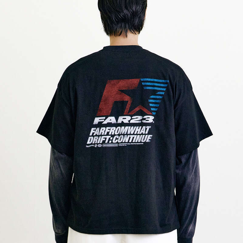 Niche Trendy Brand Far Archive Racing Theme Printed Vibe Feng Shui Washed Old Men's and Women's Loose Short sleeved T-shirt