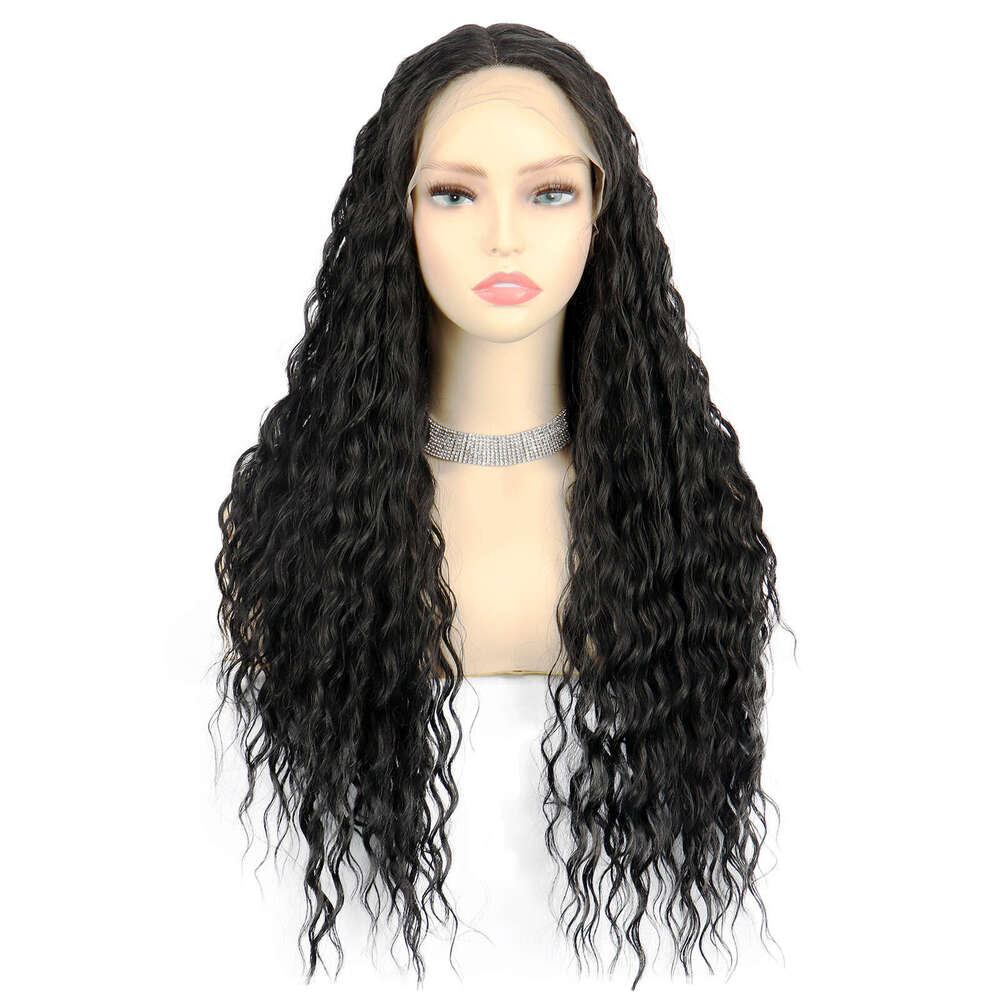 HD Front Lace Wig Front Wig Small Women S Mixed Color Long Curly Hair Synthetic Full Head Cover Lace Wigs