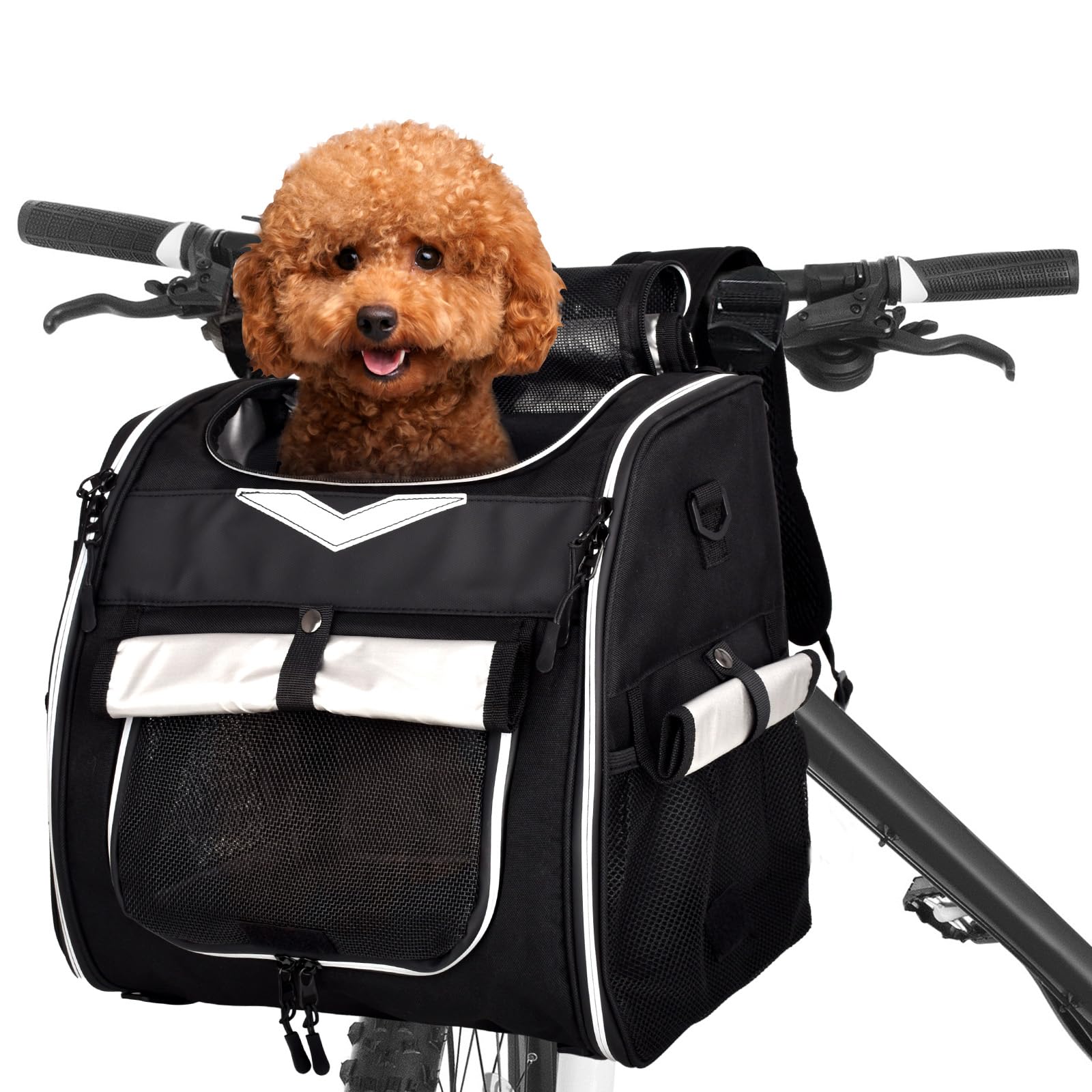 Foldable pet bicycle basket / pet backpack, waterproof, an ideal choice for dogs and cats outdoor supplies.