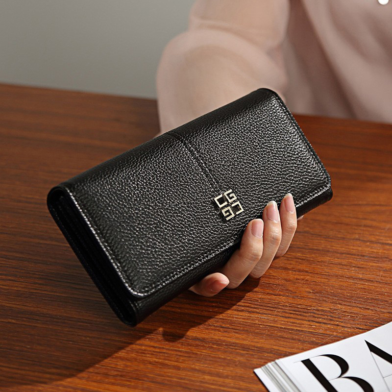 New leisure Long Style with trend Simple Fashion Buckle Designer Women s Large Capacity Handbag Wallet Clip Trendy Zero Wallet