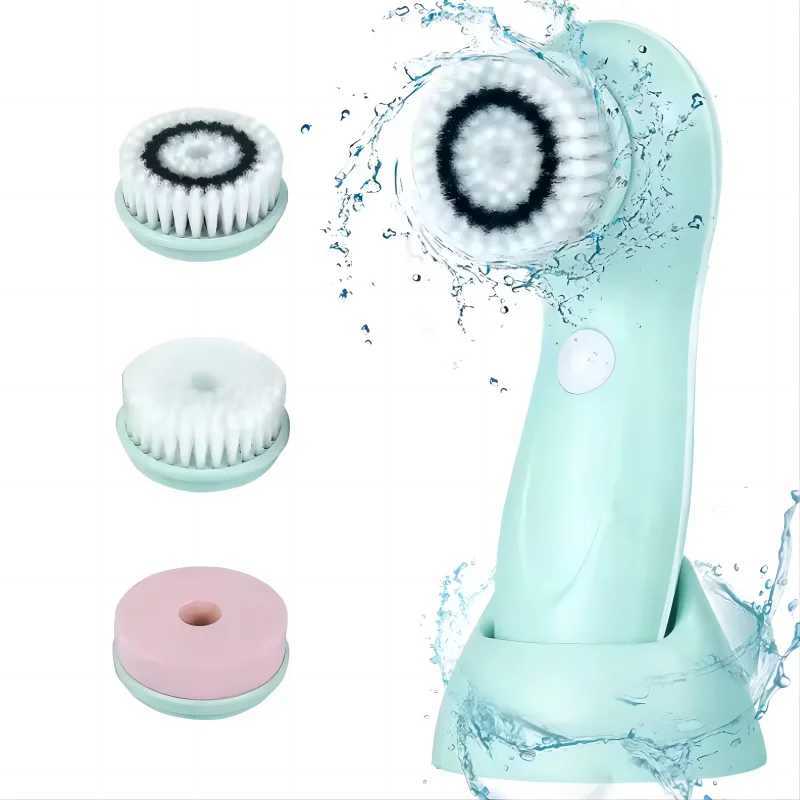 Electric Exfoliating Spin Cleanser Device Waterproof Deep Cleaning Massage Remove Blackhead Facial Cleansing Brush Face Scrubber W250228