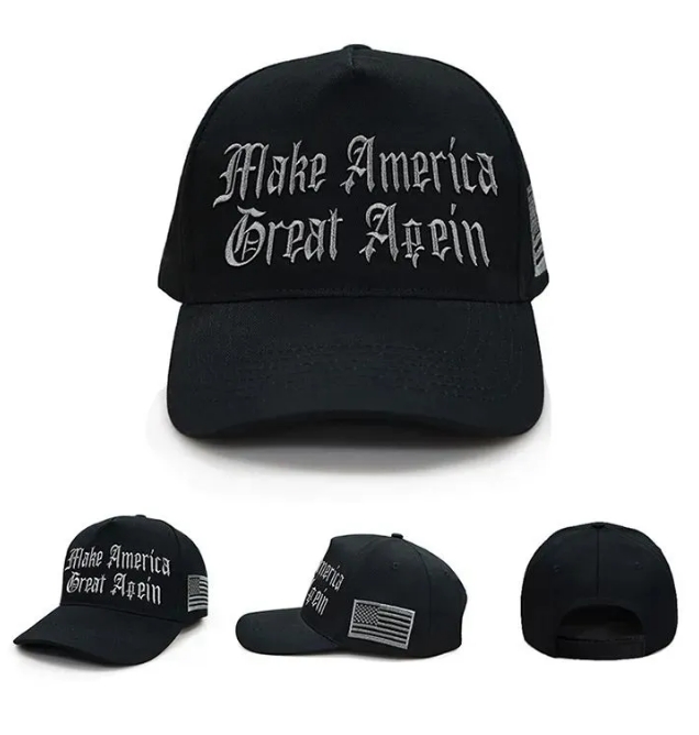 Never Surrender Baseball Cap MAGA Black Embroidered Hat Sea