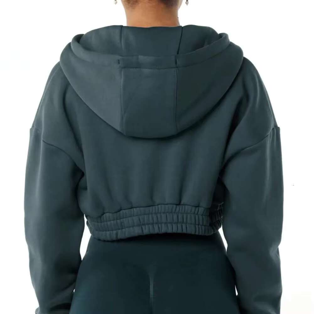 Top Selg Women's Solid Color Hoodies Long Sleeve Casual Sweatshirt For Winter Sport Style Knitted Fabric Acid Wash Techniques