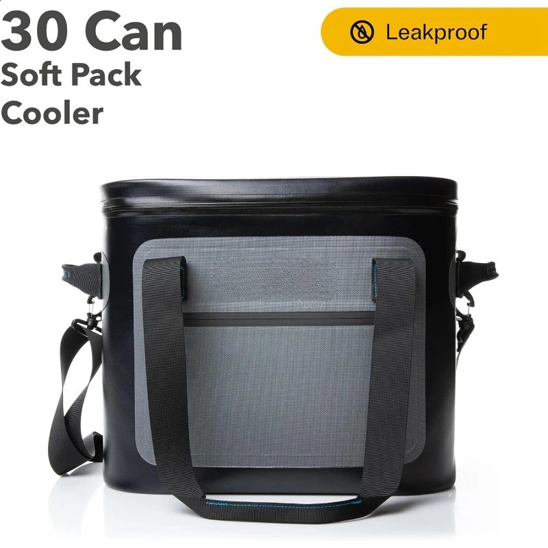 Ship from US 30 cans of soft cooler portable refrigerator with insulation bag used for lunch beach beverages travel camping picnics and 250227FBB