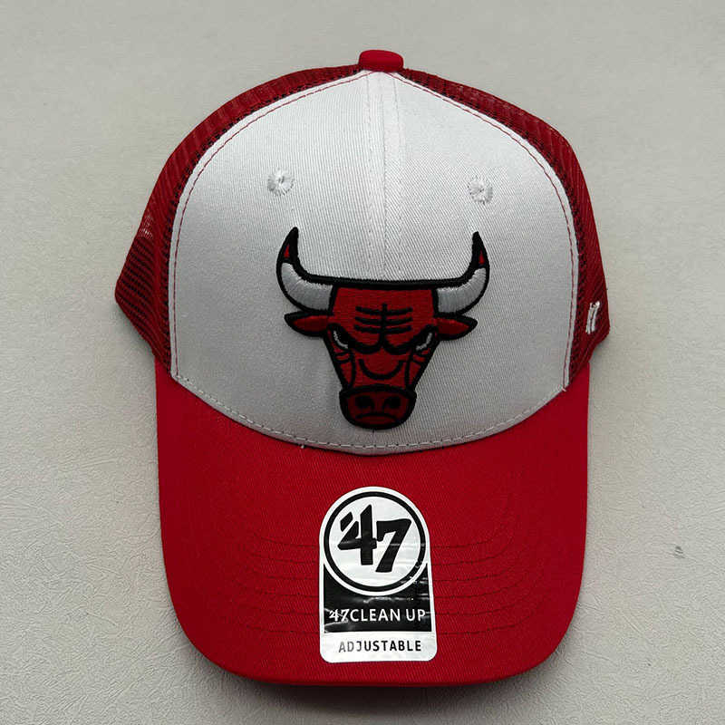 Ball Caps 47brand Bulls baseball cap fashionable hip-hop sports outdoor sun hat embroidered basketball curved brim z250228