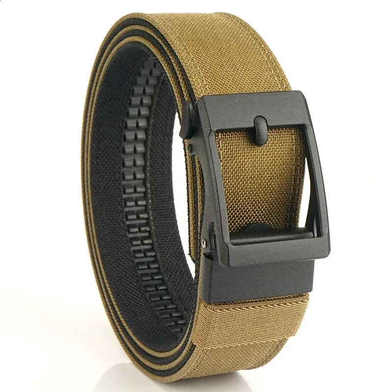 1pc Mens Belt Outdoor Multi Function Alloy Buckle Tactical Belt Canvas For Nylon Belt Training Quick Hanging Belts Neutral Belt 250303