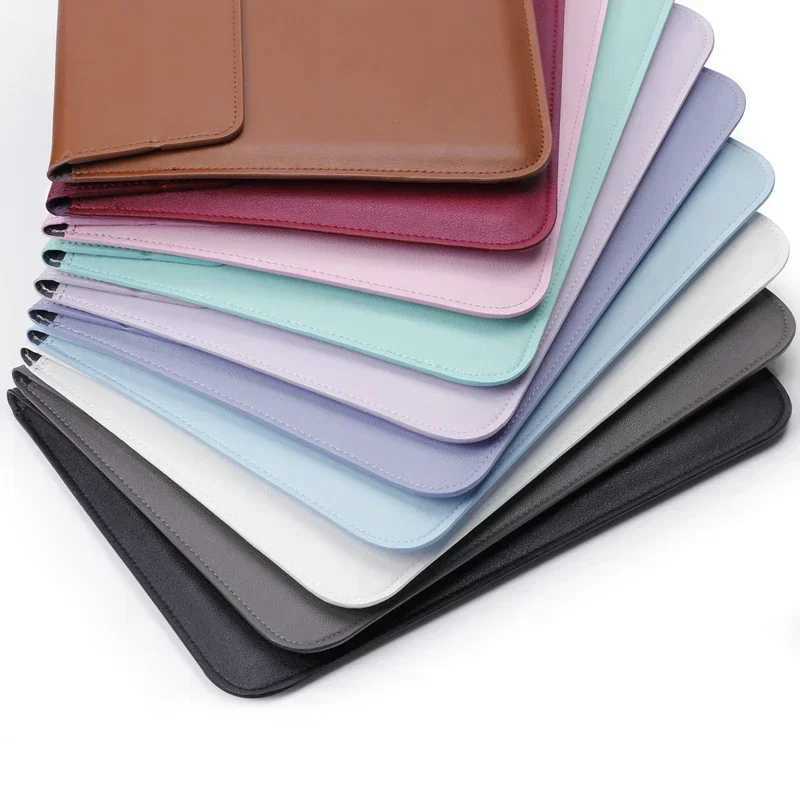 Macbook Air 13 Case 11 12 15 Pro 13.3 15.4 Retina Neutral Sleeve Envelope Fundas PU Leather Sleeve Notebook Bag Z250224
