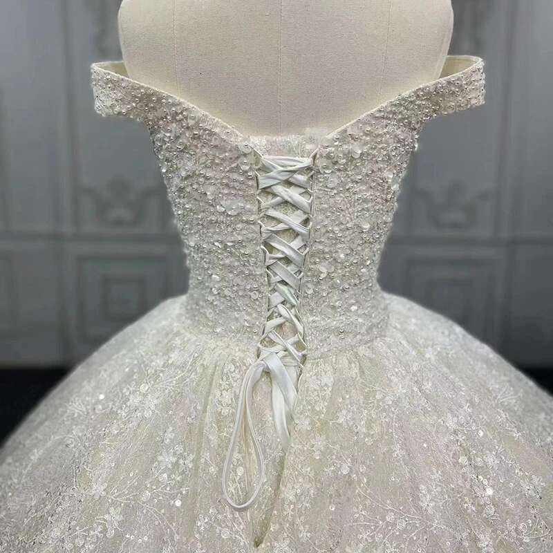 Simple dresses organza custom dear wedding suits for women beads sequins dy9417 novia dress