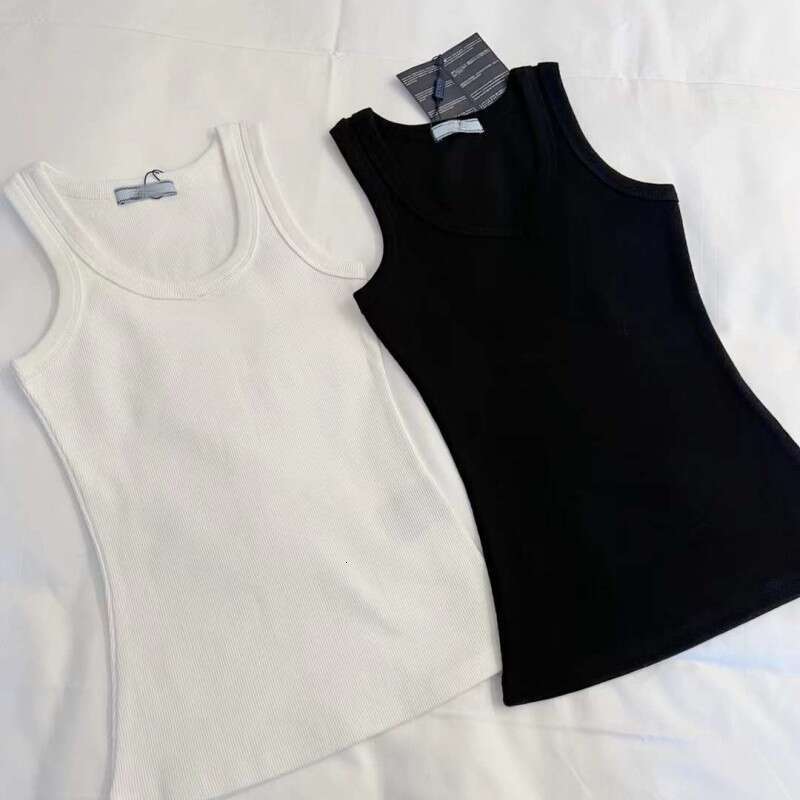 Summer New Metal Knitted Threaded Tank Top Elastic Slimming Bottom Strap