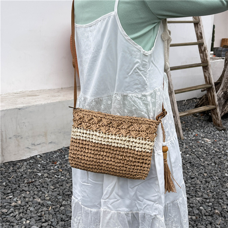 2025 New Straw for Women, Large Capacity Single Shoulder Diagonal Span Bag, Summer Leisure Fashion, Seaside Vacation Woven Bag #swissmilitary